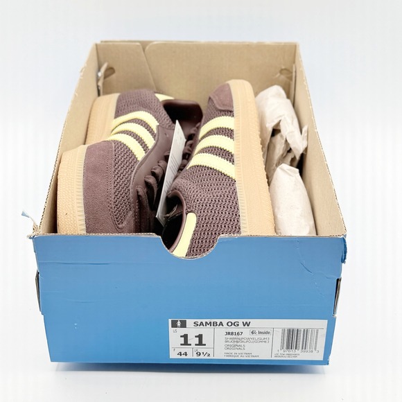 Adidas Samba OG W Knit Pack Womens Size 11 Shadow Brown/Yellow/Gum Size JR8167 - Picture 4 of 9